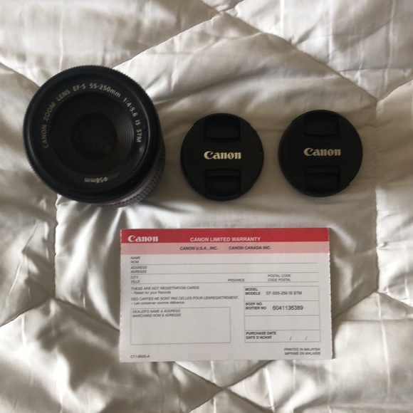 Canon EF-S 55-250mm f/4-5.6 IS STM Lens (DSLR)